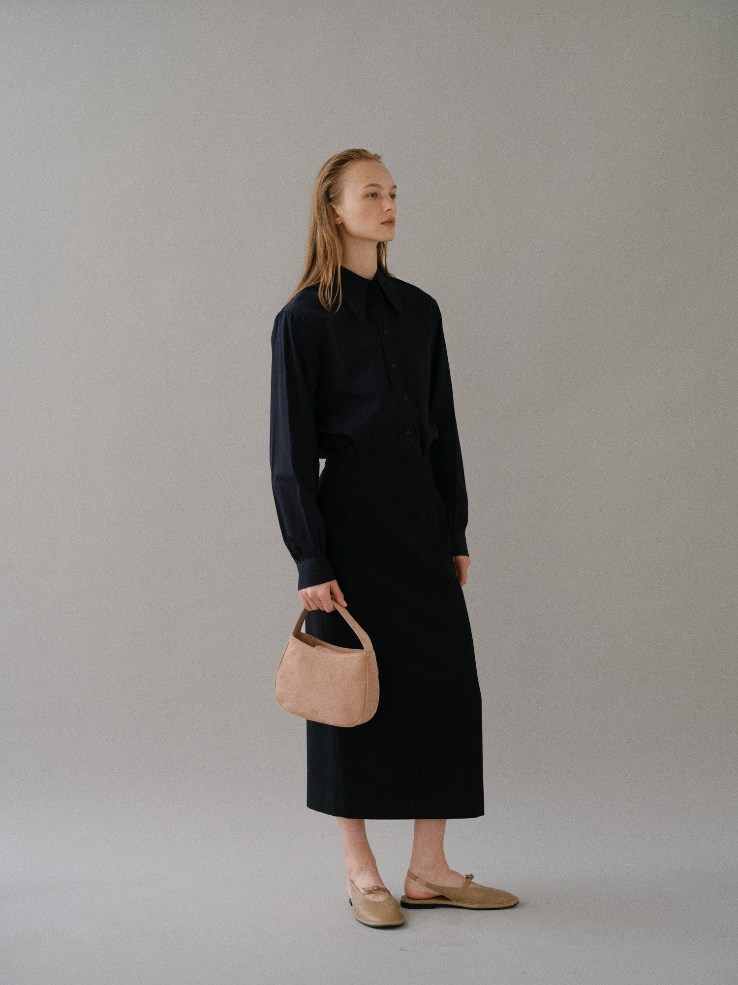 ☆ROH SEOUL☆ Curly tote bag Suede Coral beige ROH SEOUL STORE - Curly tote bag Suede Coral beige - ROH SEOUL