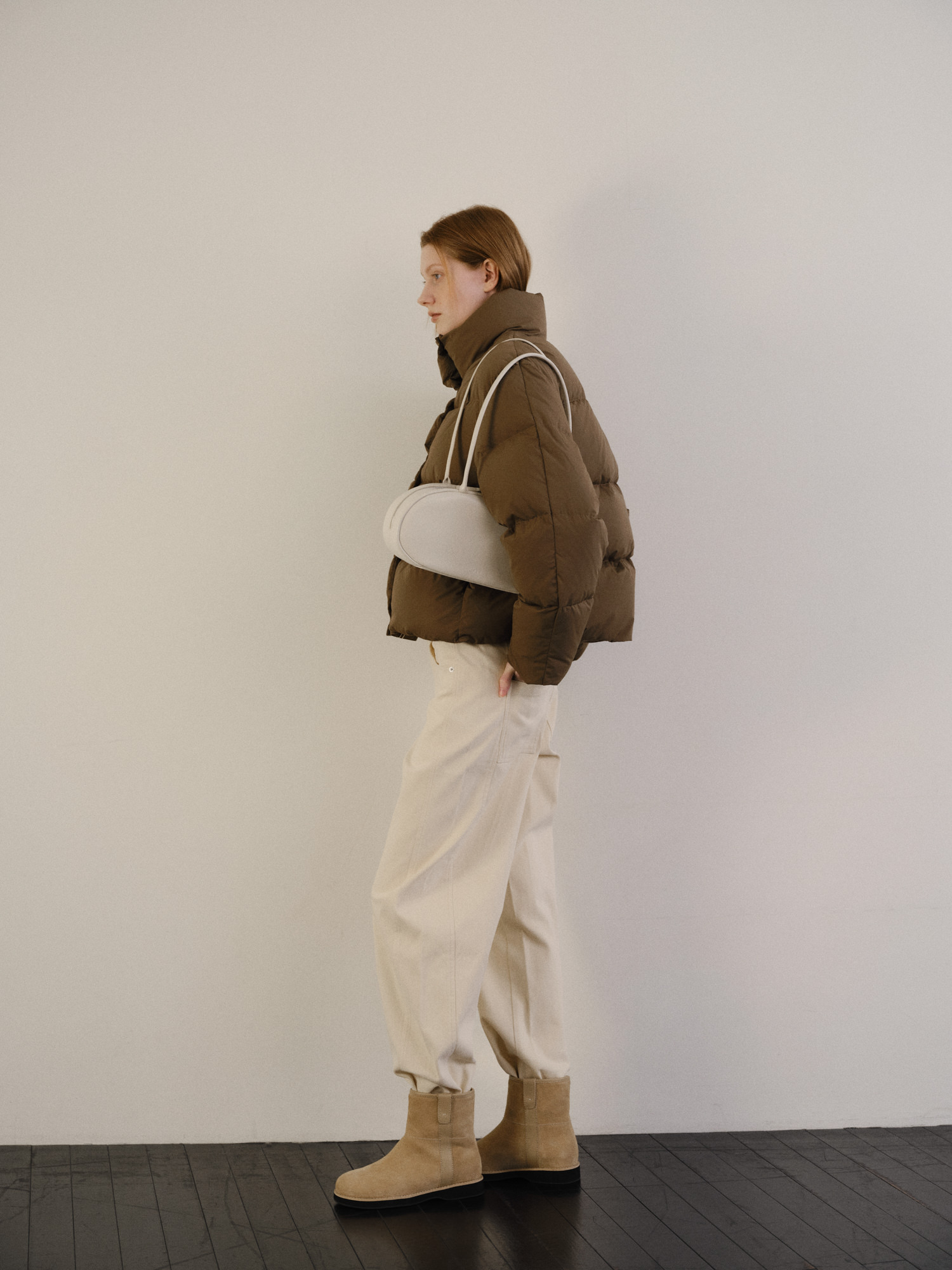 ROH SEOUL STORE - Medium Pebble shoulder bag Wrinkled ivory