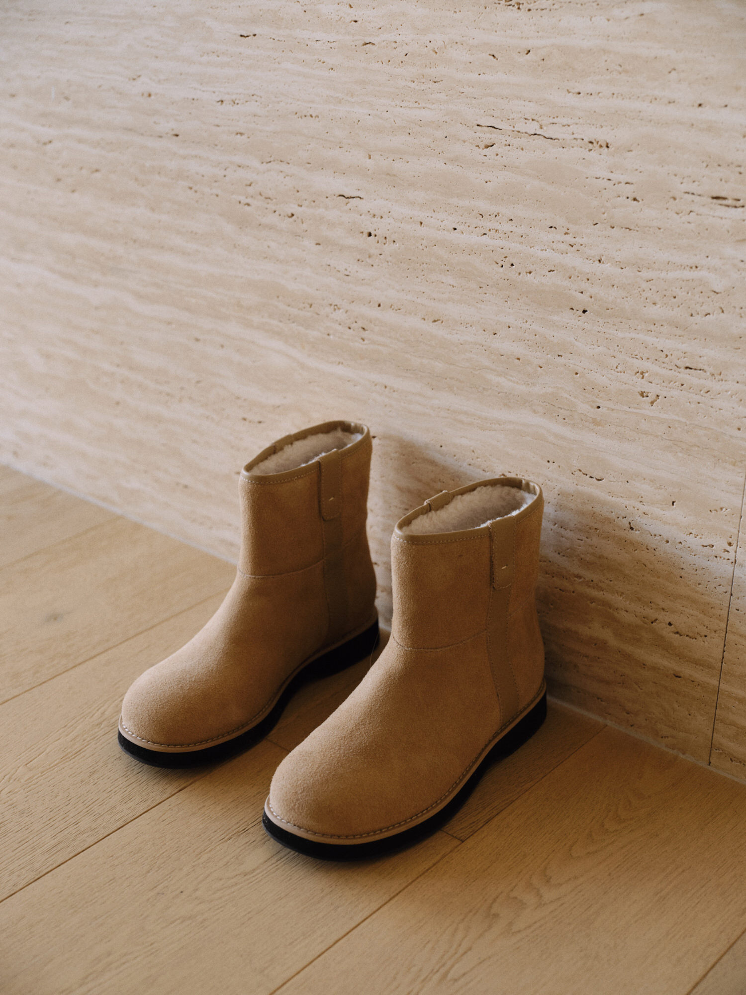 ★ROH SEOUL★ Twinfaced ankle boots Beige m1037_1366850 ROH SEOUL STORE - Twin-faced ankle boots Beige - ROH SEOUL