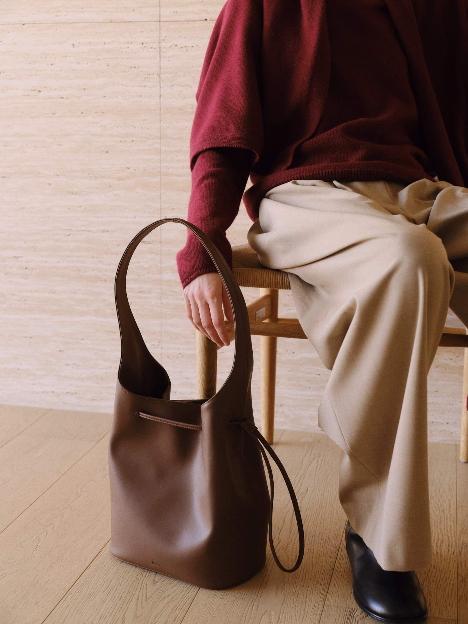 ◆ROH SEOUL◆ Medium Around hobo bag Brandy brown RLL24FC1SB ROH SEOUL STORE - Large Merlin hobo bag Brandy brown - ROH SEOUL