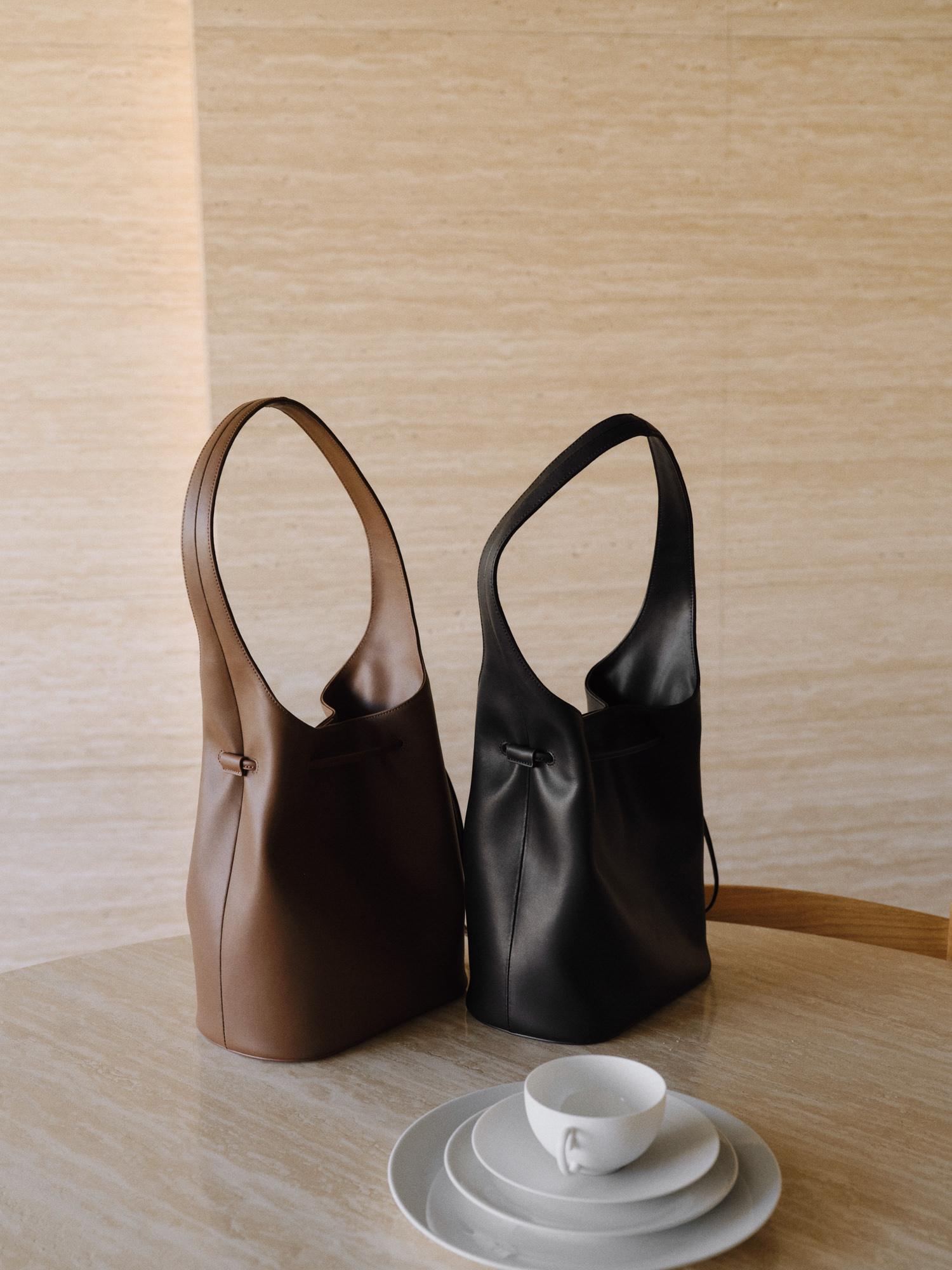 ◆ROH SEOUL◆ Medium Around hobo bag Brandy brown RLL24FC1SB Roh seoul - Shoulder Bags