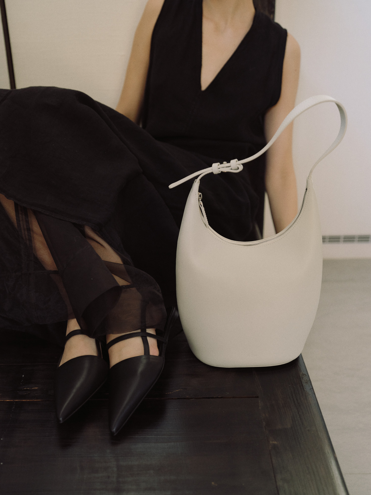★ROH SEOUL★ Medium Around hobo bag Ivory RLL24SC1SIV ROH SEOUL STORE - Medium Around hobo bag Ivory - ROH SEOUL
