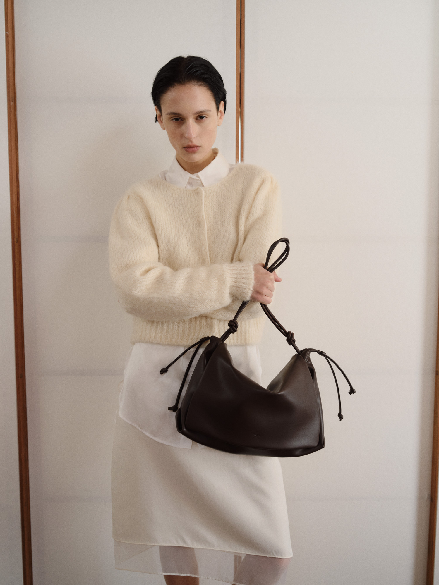 ROH SEOUL STORE - Medium Knot shoulder bag Umber - ROH SEOUL