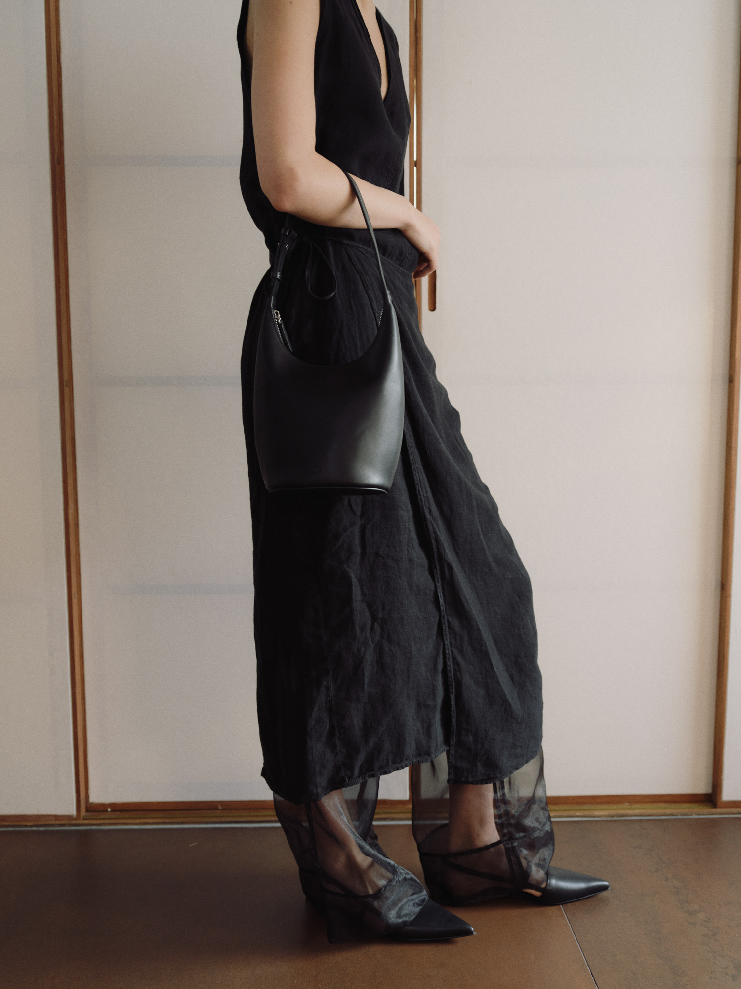 ☆ROH SEOUL☆ Around hobo bag Jute Black ROH SEOUL STORE - Mini pulpy hobo bag Black - ROH SEOUL