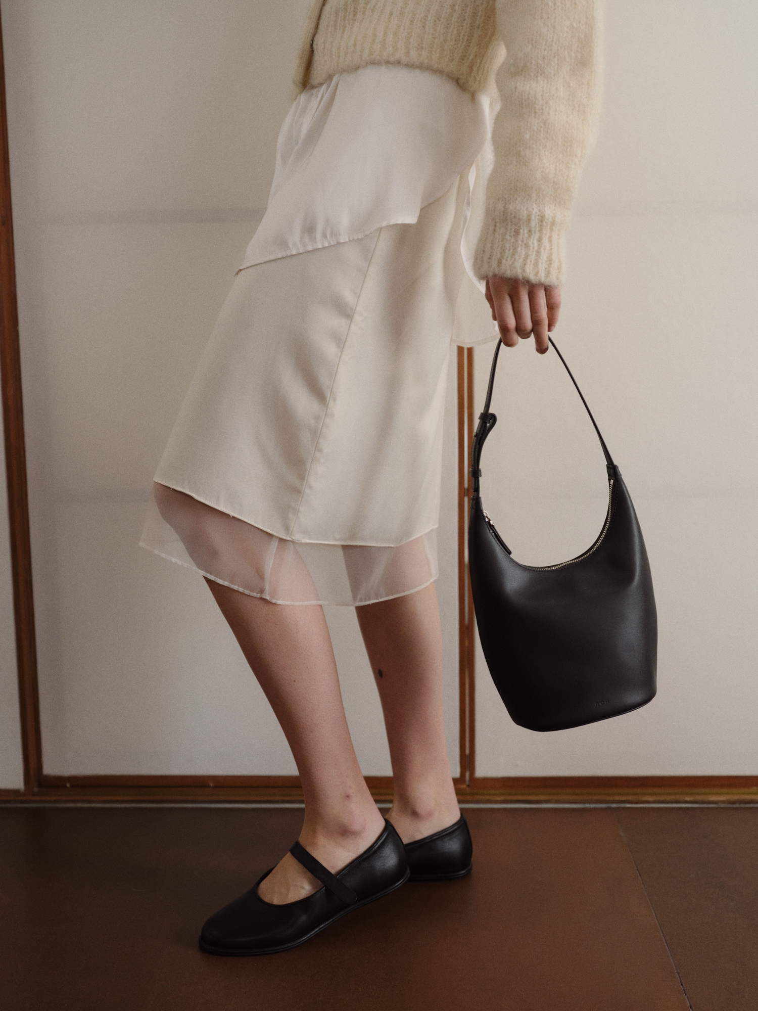 ★ROH SEOUL★ Mini Around hobo bag Nylon Umber m1037_1451828 ROH SEOUL STORE - Mini Around hobo bag Umber - ROH SEOUL