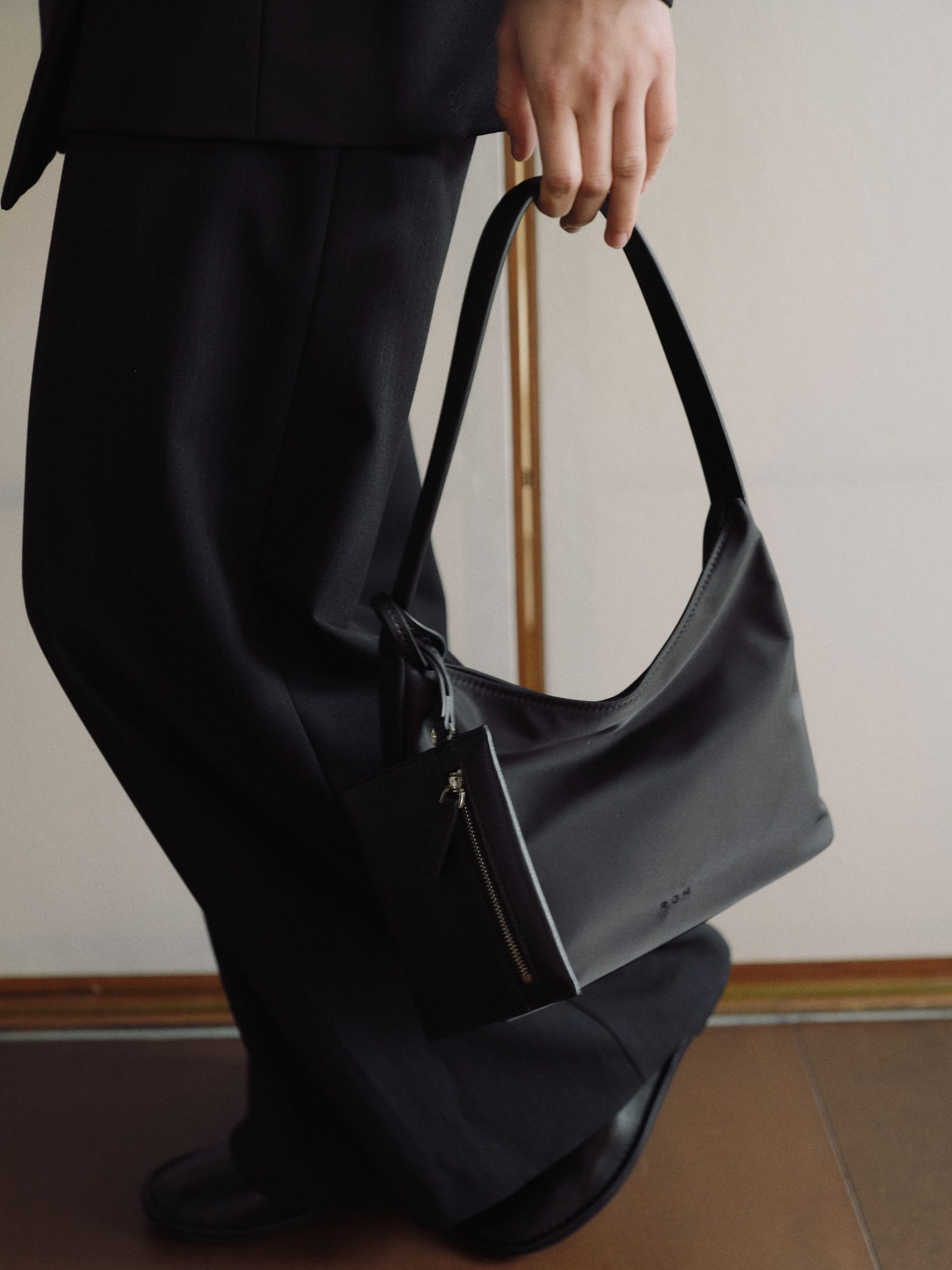 ROH SEOUL STORE - Mini Pulpy hobo bag Nylon Black - ROH SEOUL