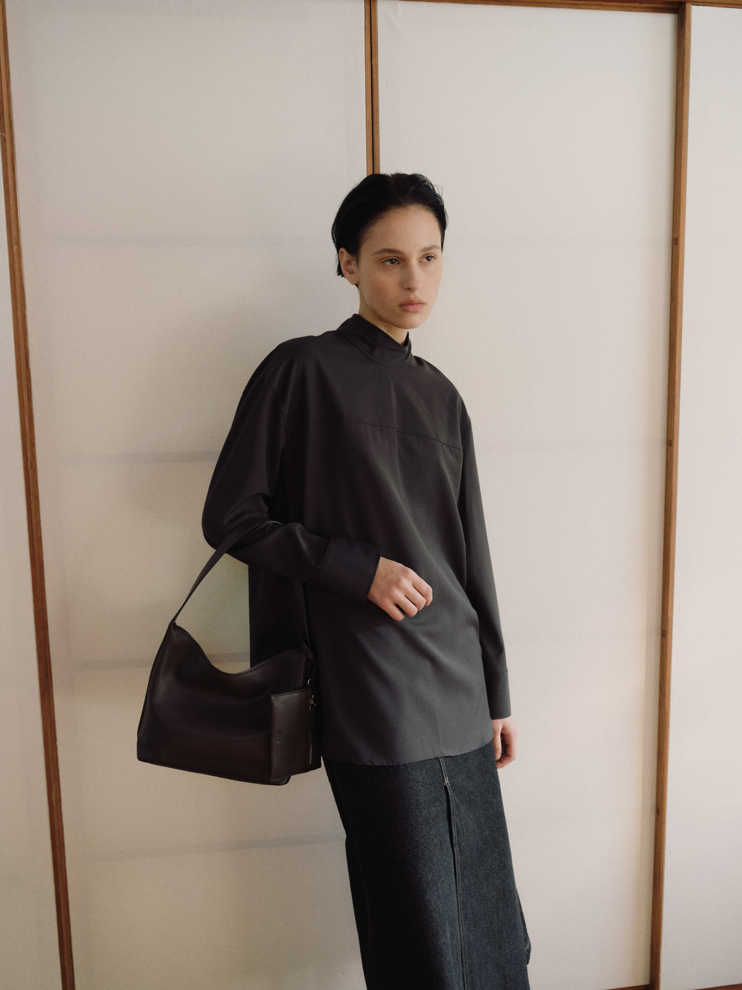 ★ROH SEOUL★ Mini Around hobo bag Umber m1037_1402687 ROH SEOUL STORE - Mini Around hobo bag Umber - ROH SEOUL