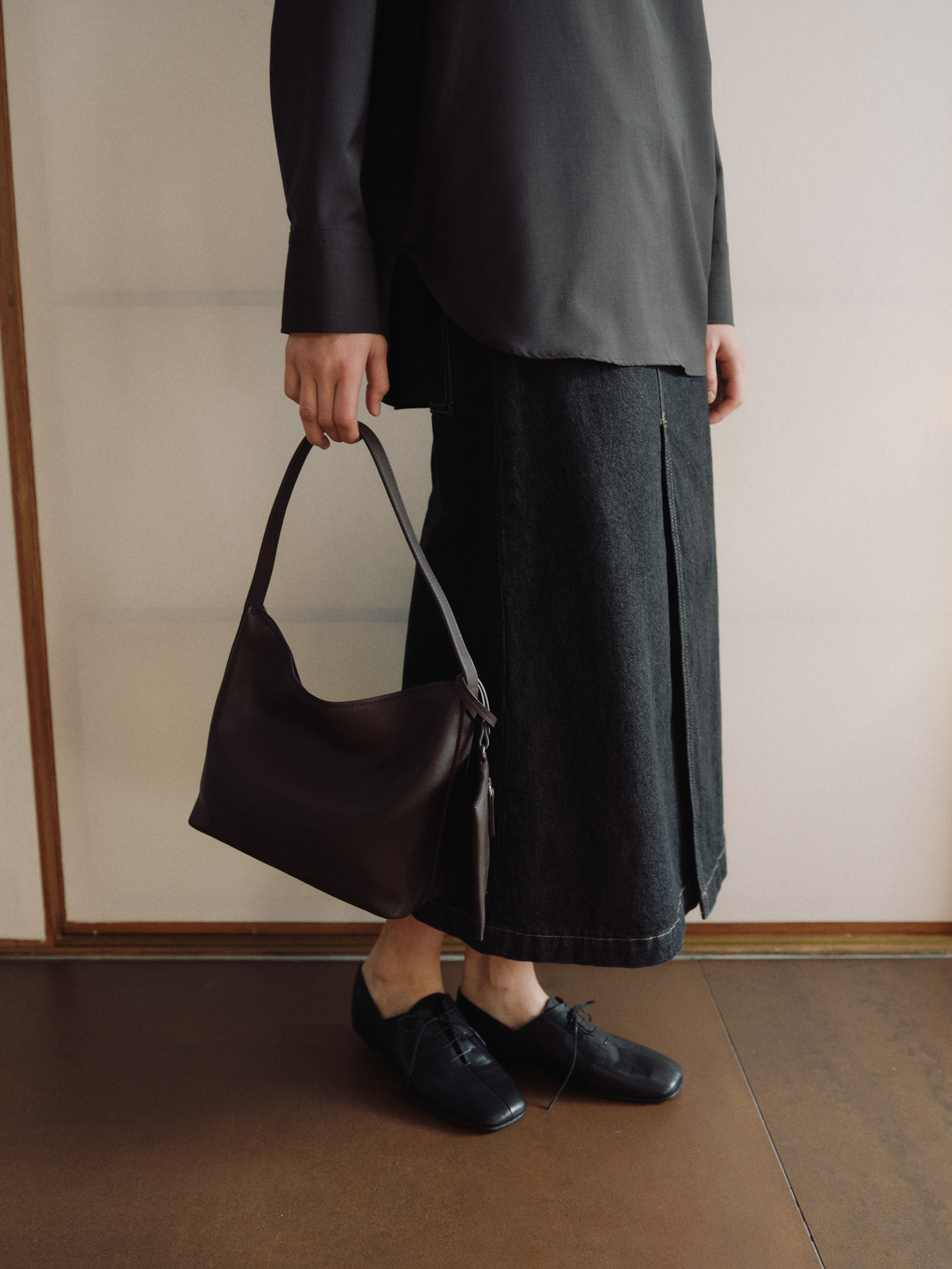 ★ROH SEOUL★ Mini Around hobo bag Umber m1037_1402687 ROH SEOUL STORE - Mini Around hobo bag Umber - ROH SEOUL