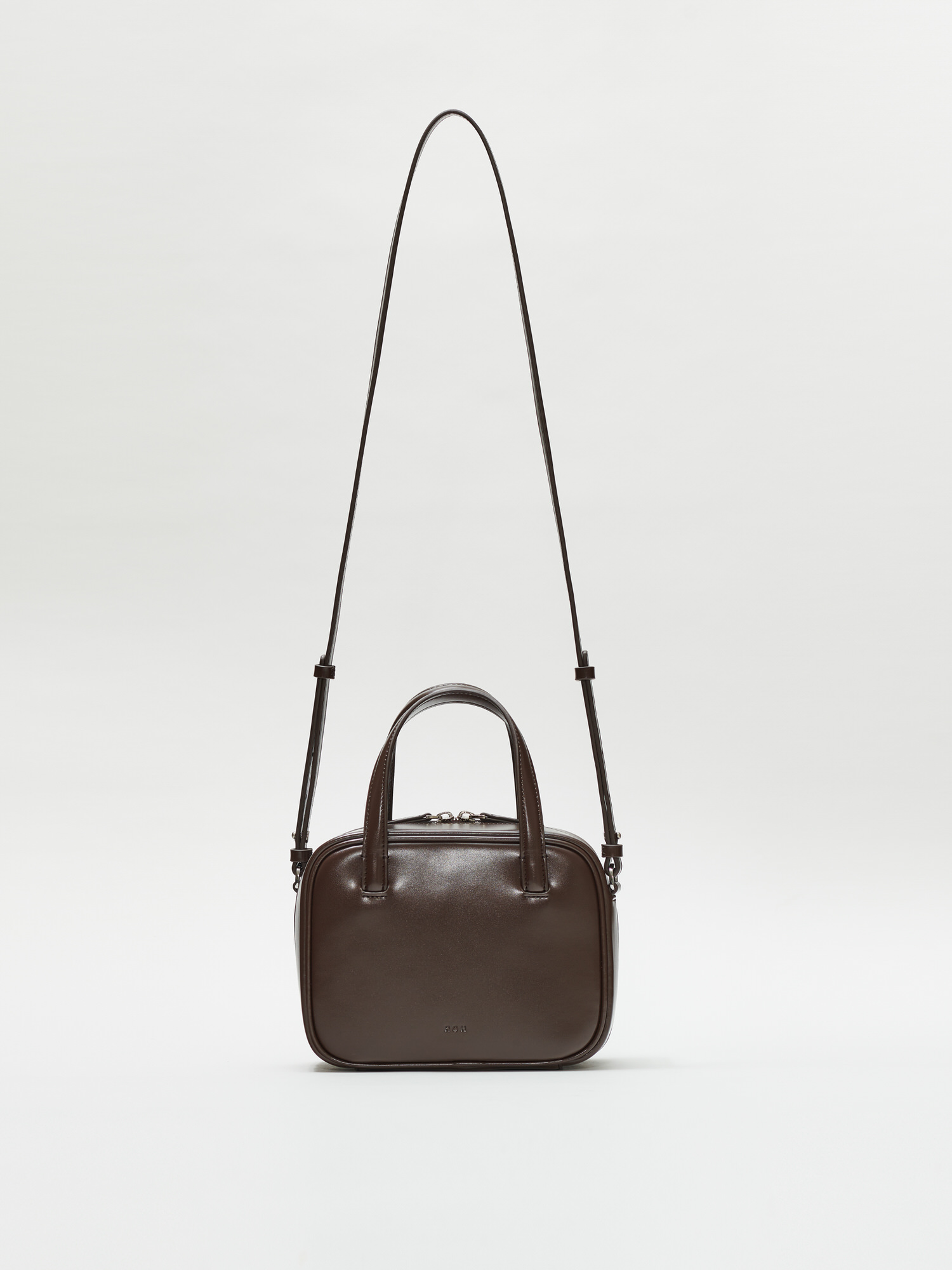 ★ROH SEOUL★ Tin square tote bag Glossy brownie brown RLL23 ROH SEOUL STORE - Large Tin square tote bag Glossy brownie