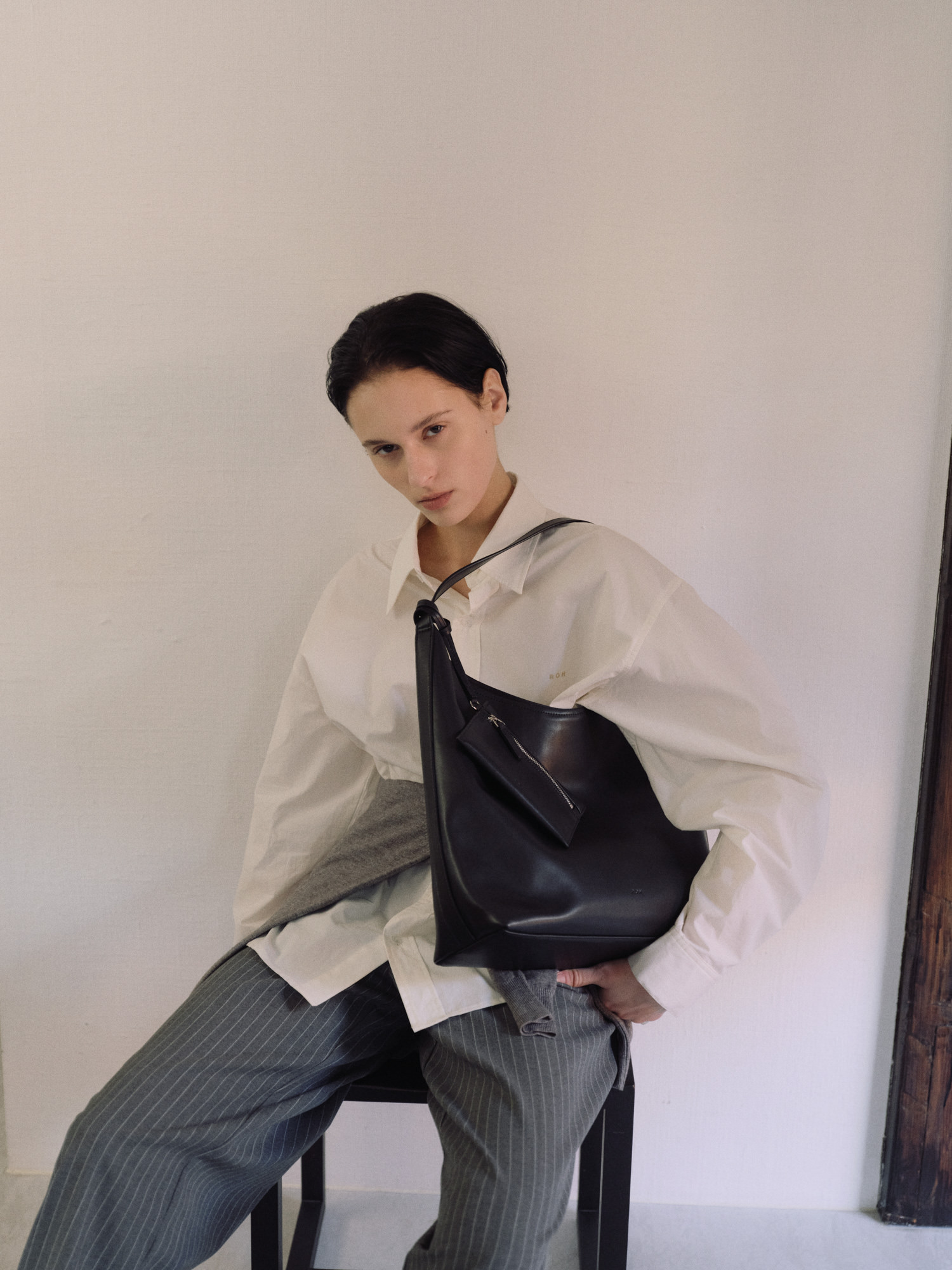 [ROH SEOUL] ★ Pulpy hobo bag Nylon ROH SEOUL STORE - Pulpy hobo bag Nylon Black - ROH SEOUL