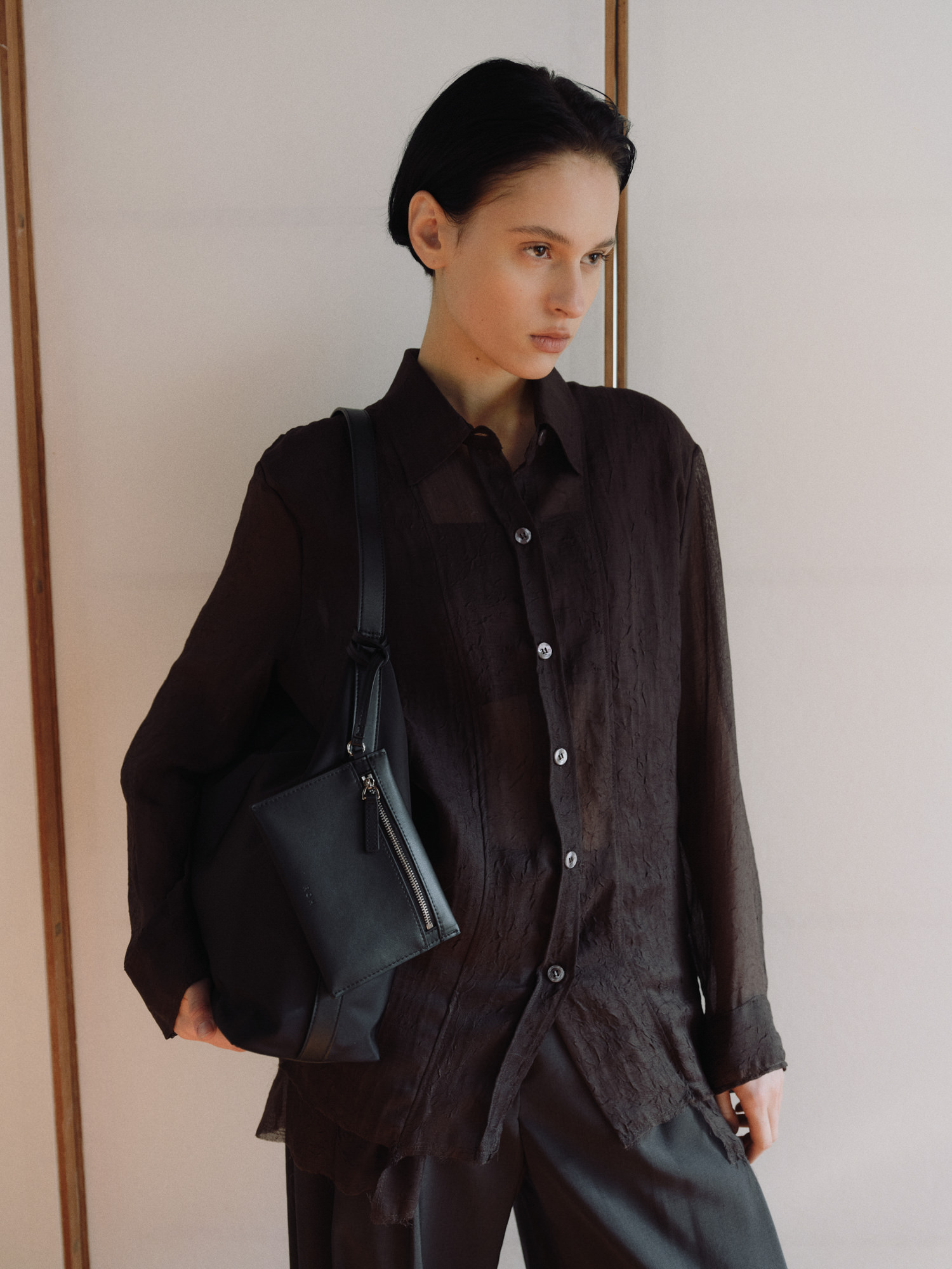 [ROH SEOUL] Pulpy hobo bag Nylon ☆送料込☆ ROH SEOUL STORE - Pulpy hobo bag Nylon Black - ROH SEOUL