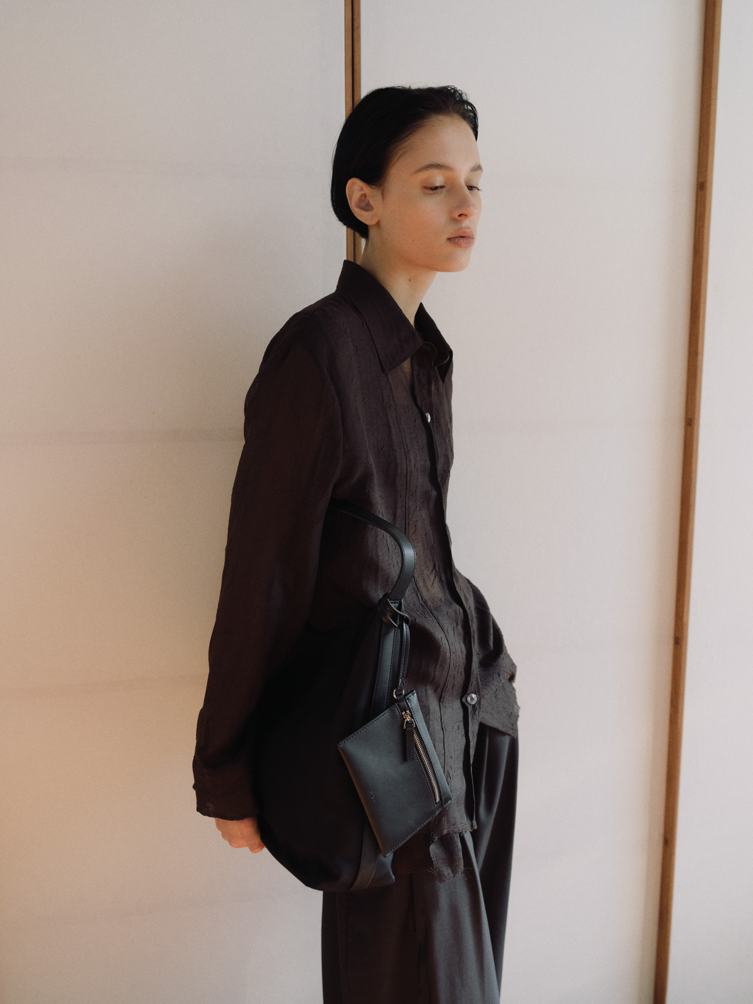 [ROH SEOUL] ★ Pulpy hobo bag Nylon ROH SEOUL STORE - Pulpy hobo bag Nylon Black - ROH SEOUL