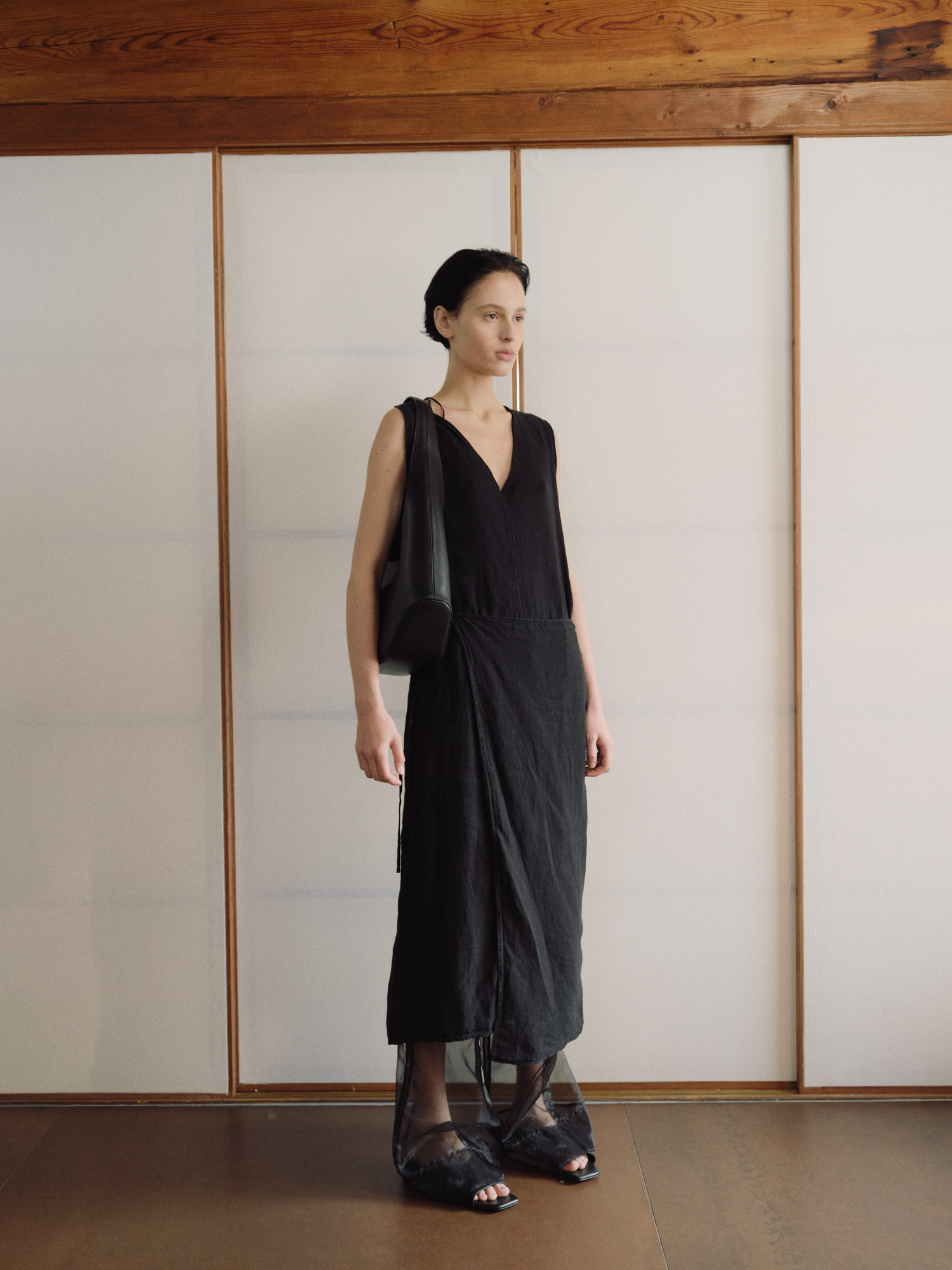 ROH SEOUL STORE - Roman slides Suede Black - ROH SEOUL