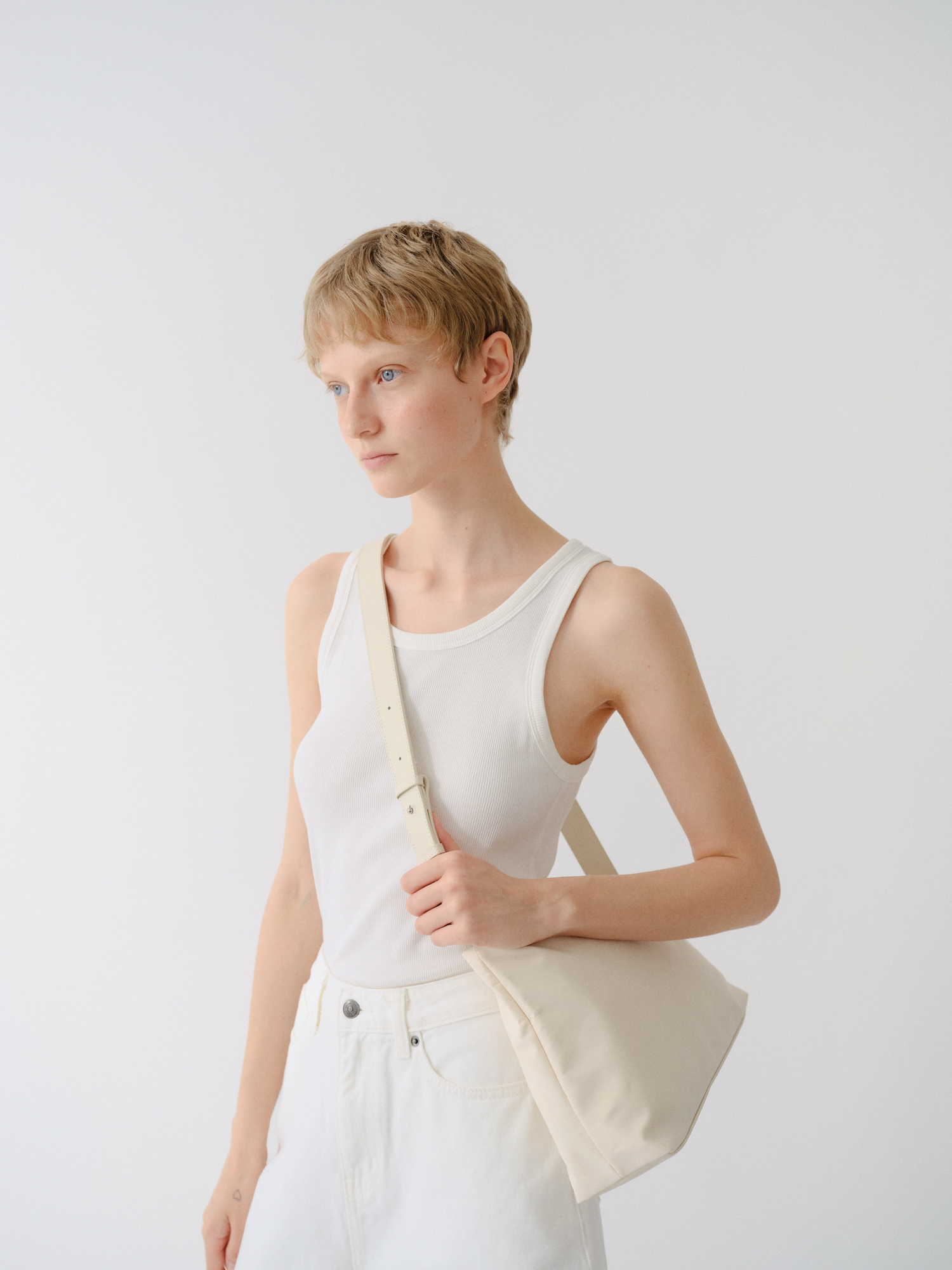 [ROH SEOUL]★ Rowie nylon shoulder bag (Ivory) ROH SEOUL STORE - Rowie shoulder bag Nylon Ivory - ROH SEOUL