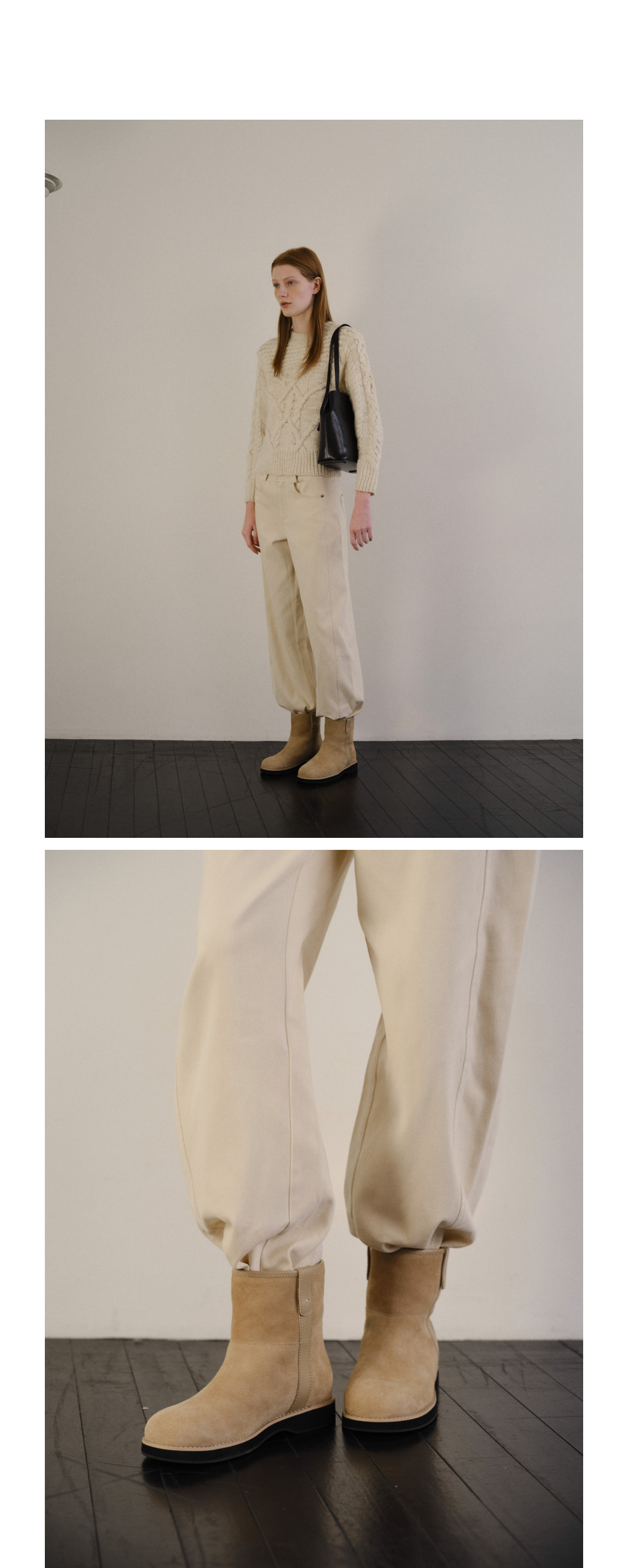 ★ROH SEOUL★ Twinfaced ankle boots Beige m1037_1366850 ROH SEOUL-Twin-faced ankle boots Beige│삼성물산 온라인몰
