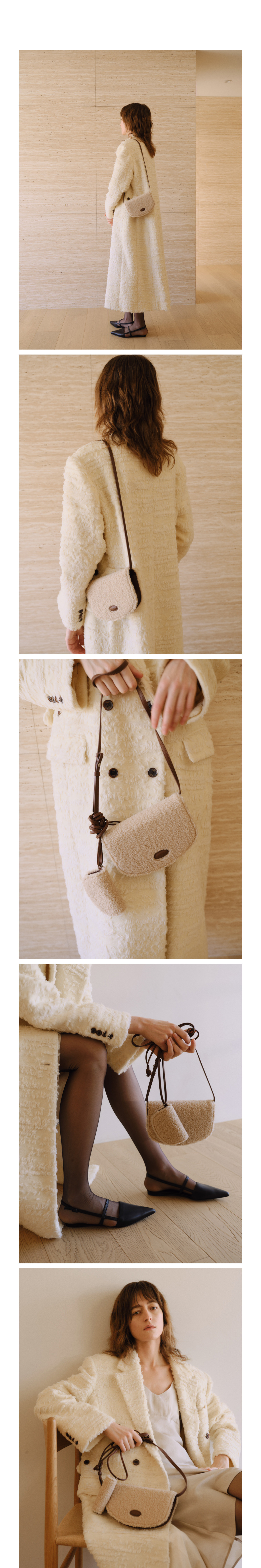 ROH SEOUL-Mini Saddle bag Fluffy Beige│삼성물산 온라인몰
