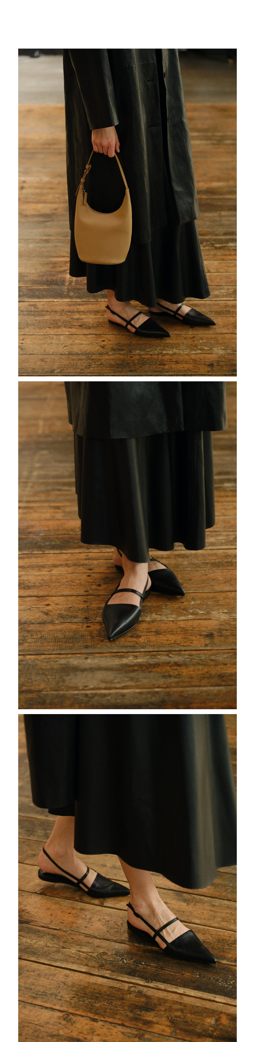 ROH SEOUL-Pointed flat slingback Black│삼성물산 온라인몰